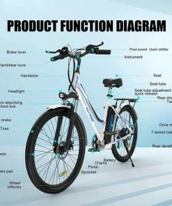 HITWAY Elektrische Fiets, 26 Inch, 250 W Motor, Li-batterij 36 V/11,2 Ah Ebike, Shimano 7 Versnellingen, Tot 35-90 Km 17 HITWAY Elektrische Fiets, 26 Inch, 250 W Motor, Li-batterij 36 V/11,2 Ah Ebike, Shimano 7 Versnellingen, Tot 35-90 Km -Bobike SHOP 550x550 271