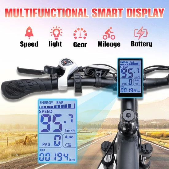 HITWAY 26" Elektrische Mountainbike, 48V/7,5Ah/250W Krachtige E-bike, 35-70KM Elektrische Fietsen Voor Volwassenen 3 HITWAY 26" Elektrische Mountainbike, 48V/7,5Ah/250W Krachtige E-bike, 35-70KM Elektrische Fietsen Voor Volwassenen - Afbeelding 3