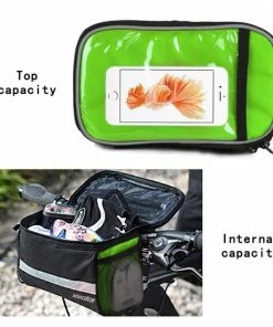 ZT Accessoires Advocator Fiets Stuurtas - Fietstas Stuur Met Smartphone / Telefoon Houder & Kaarthouder Groen/Zwart -Bobike SHOP 550x550 456