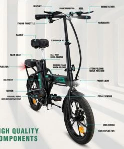 HITWAY E Bike Opvouwbare Elektrische Fiets 250W Motor, 36V / 8.4Ah Batterij, 25km/h, 35-70km, 16", City EBike Heren En Dames, -Bobike SHOP 550x550 475
