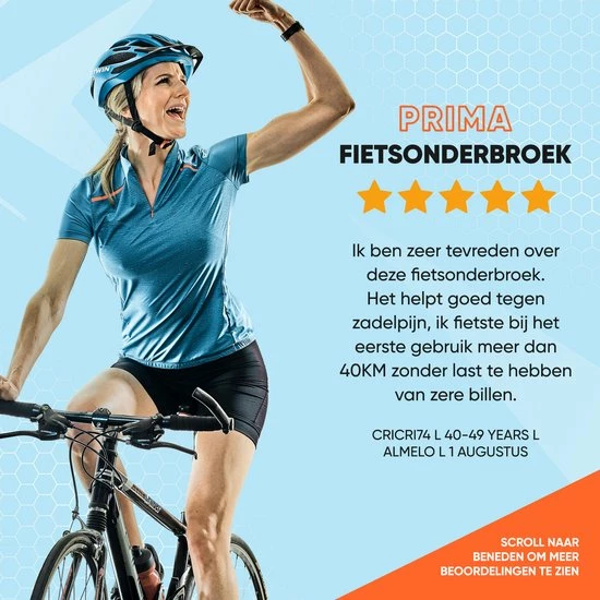 HOOFF Fietsondergoed Dames Heren Met Zeem - Fietsbroek - Wielerbroek - Fietsonderbroek - Wielrenbroek - Fietskleding - Oranje/Zwart - Maat XL 5 HOOFF Fietsondergoed Dames Heren Met Zeem - Fietsbroek - Wielerbroek - Fietsonderbroek - Wielrenbroek - Fietskleding - Oranje/Zwart - Maat XL - Afbeelding 5