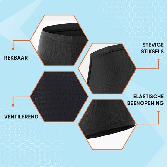 HOOFF Fietsondergoed Dames Heren Met Zeem - Fietsbroek - Wielerbroek - Fietsonderbroek - Wielrenbroek - Fietskleding - Oranje/Zwart - Maat XL 7 HOOFF Fietsondergoed Dames Heren Met Zeem - Fietsbroek - Wielerbroek - Fietsonderbroek - Wielrenbroek - Fietskleding - Oranje/Zwart - Maat XL - Afbeelding 7