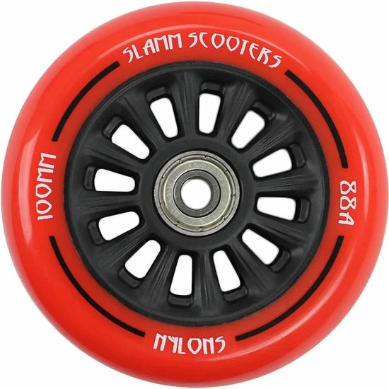 Stunt Step Wielen Slamm NY Rood 100mm 4 Stunt Step Wielen Slamm NY Rood 100mm - Afbeelding 4