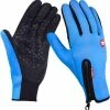 Merkloos Touch Handschoenen Touchvinger Handschoenen Touchscreen Handschoenen Ski/Snowboard/Fiets/Outdoor Handschoenen Waterafstotend Winddicht Thermo Stretch Fleece Unisex Maat M - Blauw