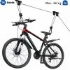 T.R.Goods T.R. Goods - Fietslift Plafond | Fiets Ophangsysteem - Geschikt Tot 20 KG - Ophangen Fiets Aan Plafond - Fietstakel - Fietshaak - Dubbele Fietsophangsysteem Met Katrol