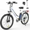 HITWAY Elektrische Fiets, 26 Inch, 250 W Motor, Li-batterij 36 V/11,2 Ah Ebike, Shimano 7 Versnellingen, Tot 35-90 Km