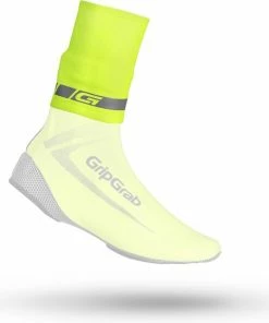 GripGrab - CyclinGaiter Hi-Vis Rainy Weather Ankle Cuff - Geel Hi-Vis - Unisex - Maat L/XL