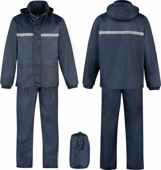 BJ?RNSON BJ RNSON Dusch Regenpak Dames & Heren - Waterdicht - Maat 3XL - Donkerblauw 1 BJ?RNSON BJ RNSON Dusch Regenpak Dames & Heren - Waterdicht - Maat 3XL - Donkerblauw