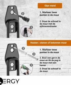 &ERGY Fiets Ophangsysteem | Muurbeugel Fiets | Ophangbeugel Ladder 10 Cm | 1 Stuk | Gereedschaphouder | Ophanghaak -Bobike SHOP 550x584 1