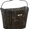 New Looxs Lombok Rotan Look Afneembare Fietsmand Stuur - 19 Liter - Donker Bruin