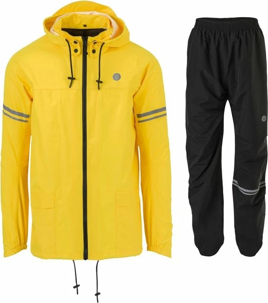 AGU Original Regenpak Essential - Geel/Zwart - S - Dames & Heren - Waterdicht & Ademend 1 AGU Original Regenpak Essential - Geel/Zwart - S - Dames & Heren - Waterdicht & Ademend