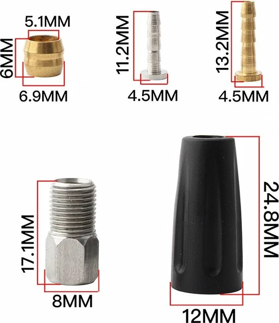 MUQZI Hydraulische Connectie Set - Geschikt Voor Shimano - BH90 - 16 Delig 8 MUQZI Hydraulische Connectie Set - Geschikt Voor Shimano - BH90 - 16 Delig - Afbeelding 8