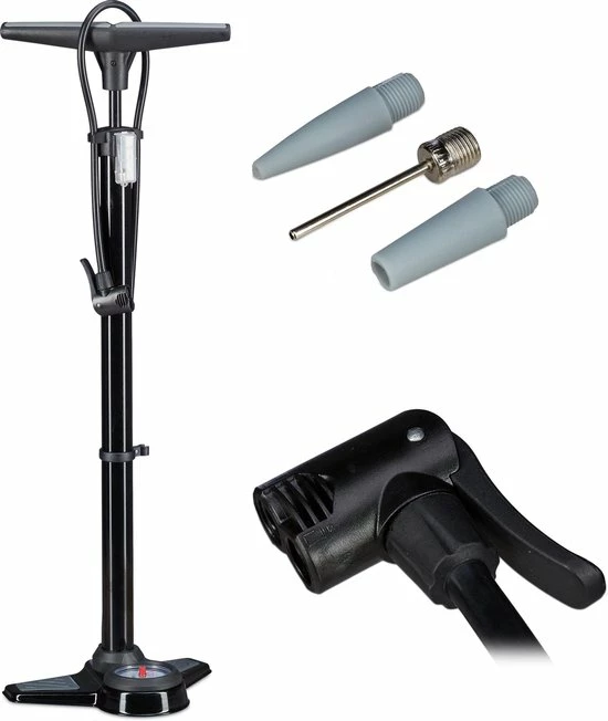 Relaxdays Fietspomp Met Manometer - Luchtpomp Met Drukmeter - Fiets-pomp Fiets Pomp Auto 10 Relaxdays Fietspomp Met Manometer - Luchtpomp Met Drukmeter - Fiets-pomp Fiets Pomp Auto - Afbeelding 10