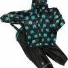 CeLaVi - Regenpak Met Olifant Print Voor Kinderen- Zwart - Maat 130 (128-134cm)