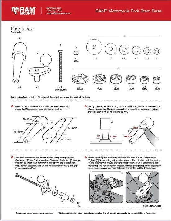 RAM Mount RAM-B-176-A-UN7U Houder Mobiele Telefoon/Smartphone Zwart Actieve Houder 8 RAM Mount RAM-B-176-A-UN7U Houder Mobiele Telefoon/Smartphone Zwart Actieve Houder - Afbeelding 8