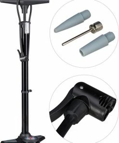Relaxdays Fietspomp Met Manometer - Luchtpomp Met Drukmeter - Fiets-pomp Fiets Pomp Auto