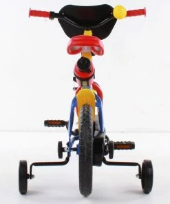 Volare Disney Mickey Kinderfiets - Jongens En Meiden - 12 Inch - Rood Blauw - Doortrapsysteem -Bobike SHOP 550x722 2