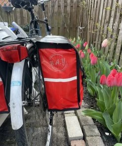 BayNL- Waterdicht - Dubbele - Bisonyl - Fietstas- Reflectoren - Rood En Zwart 34cmX16.2cmX32cm=35 Liter -Bobike SHOP 550x733 49