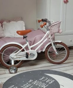 Maxi Huis Fietsmand - Voor Poppen - Rieten - Vuil Roze