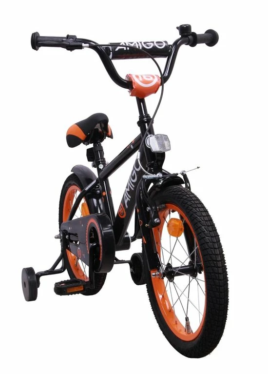 Amigo Sports Jongensfiets - Kinderfiets 16 Inch - Zwart 3 Amigo Sports Jongensfiets - Kinderfiets 16 Inch - Zwart - Afbeelding 3