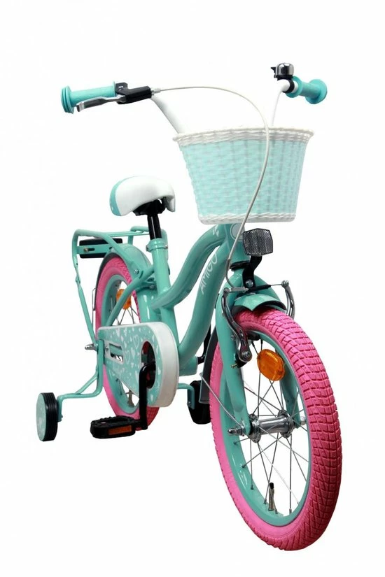 Amigo Lovely Meisjesfiets - Kinderfiets 12 Inch - Turquoise 3 Amigo Lovely Meisjesfiets - Kinderfiets 12 Inch - Turquoise - Afbeelding 3